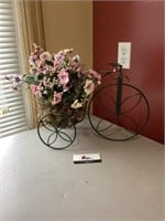 Metal bike flower stand