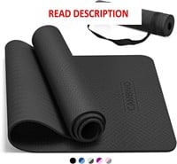 CAMBIVO Yoga Mat  72*24*0.24 inch  Black**