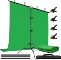 5 X 6.5 Ft Heysliy Green Screen Kit with Stand