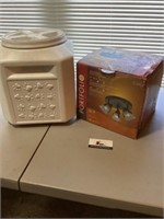 Lamp and dog food container
