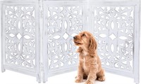 Dog Gate  24x18  3 Panel  Antique White