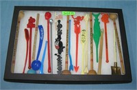 Collection of early advertising drink stirrers