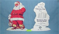 Santa Claus Christmas club advertising display