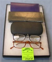 Group of vintage eyewear and cases