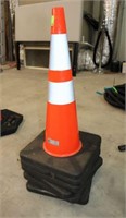 (6) 28" Reflective Safety Cones