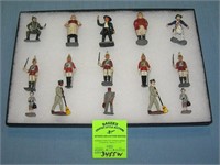 Group of vintage hand painted toy figures