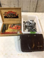 Cigar box with drill bits, Craftsman metric SAE