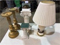 Lamp and decor pillars (4)