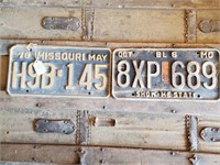 1978 Missouri State License Plates