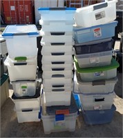 Large Lot Of Various Sized Storage Bins