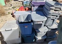 Large Lot Of Various Sized Storage Bins