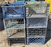 Large Lot Of Various Sized Milk Crates