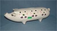 Painted decoative porcelain pig bank