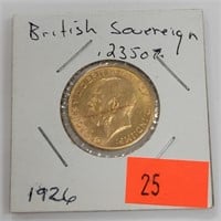 1926 British Gold Sovereign Coin .235oz.