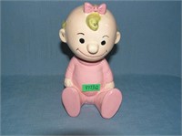 Painted porcelain baby bank