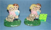Bobby and Dolly Blake bookends circa 1930s