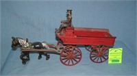 Cast iron Horse drawn market wagon
