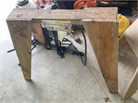 PAIR OF WOODEN SAWHORSES