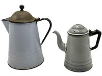 Vintage Enamelware / Agate Coffee Pots