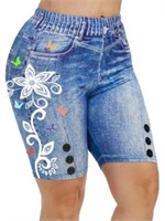 NEW SySea Women's Flower Print Bike Shorts - XL