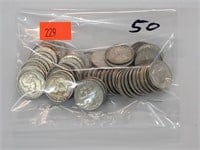 50- Silver Roosevelt Dimes