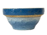 Vtg. Miniature Blue Stoneware Bowl