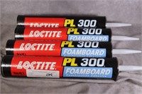 Loctite PL 300 Foamboard Adhesive x 4, $11 ea New