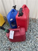 GROUP OF PLASTIC GAS CANS