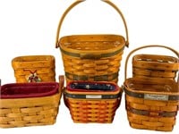 6 Longaberger Baskets