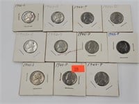 11- Pre-64 Jefferson Nickels