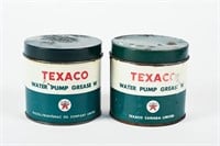 2 TEXACO WATER PUMP GREASE POUND CANS