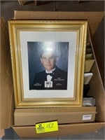 BOX OF PICTURE FRAMES, GOLD COLORED