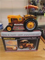 minneapolis moline four star toy tractor w/box