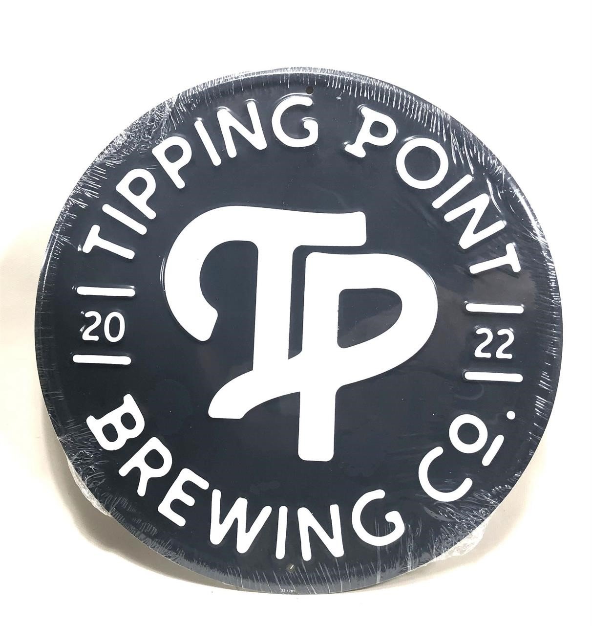 Metal Beer Sign: Tipping Point Craft Brewing