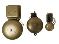 3 Vintage Alarm Bells