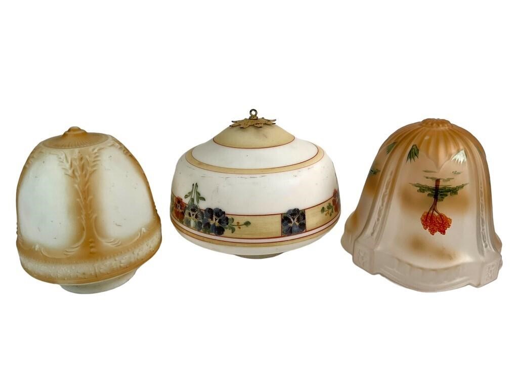 3 Vintage Ceiling Lamp Shades