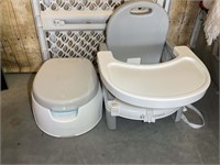 CHILDS POTTY CHAIR BOOSTER SEAT AND GATE