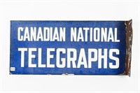 EARLY CANADIAN NATIONAL TELEGRAPHS DSP FLANGE SIGN