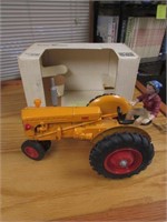 minneapolis moline toy tractor w/lady & box