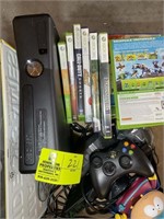 XBOX 360 CONSOLE WITH CONTROLLERS AND GAMES