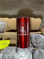 GROUP OF INSULATED SS TRAVEL MUGS (RED) WITH LIDS