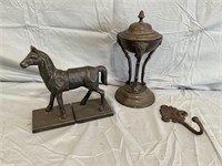 Metal Horse Bookends & More