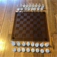 Small Glass Chess Set Game
