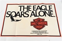 1981 HARLEY-DAVIDSON THE EAGLE SOARS ALONE POSTER