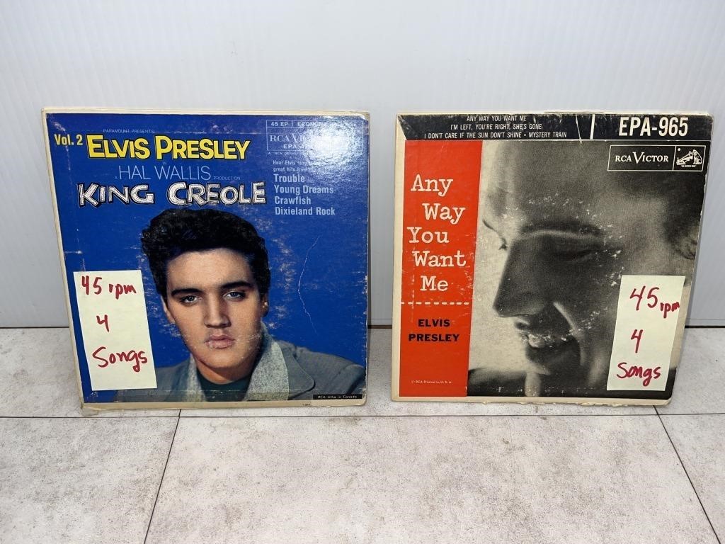 2 Elvis Presley 45rpm - 4 songs per album