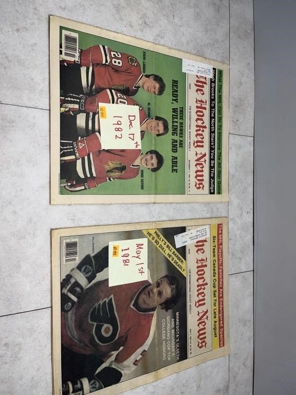 2 copies of Hockey News Dec.17/1982 & May 1st/1981