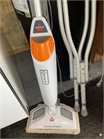BISSELL FLOOR STEAMER AND CRUTCHES