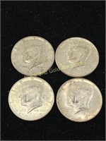 1965,66,67,68-Silver Clad Kennedy Half Dollar