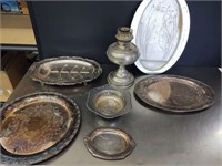 Silverplated Trays etc