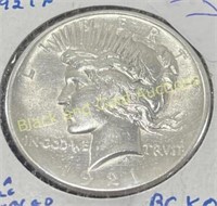 1921 Silver Peace Dollar AU